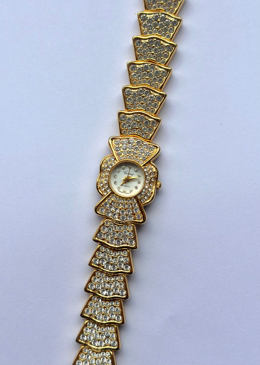 Gold Diamante Watch