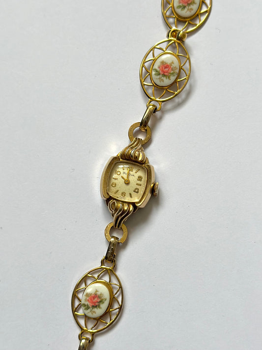 Flower wind up Repurposed Watch