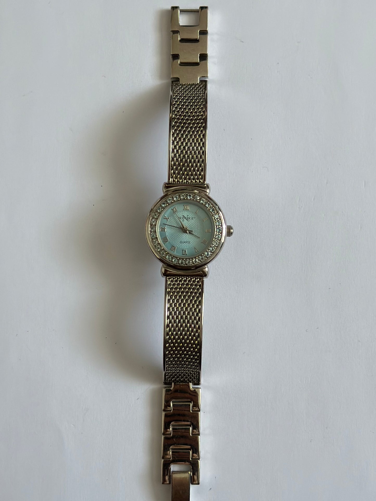 Blue Face Silver Watch