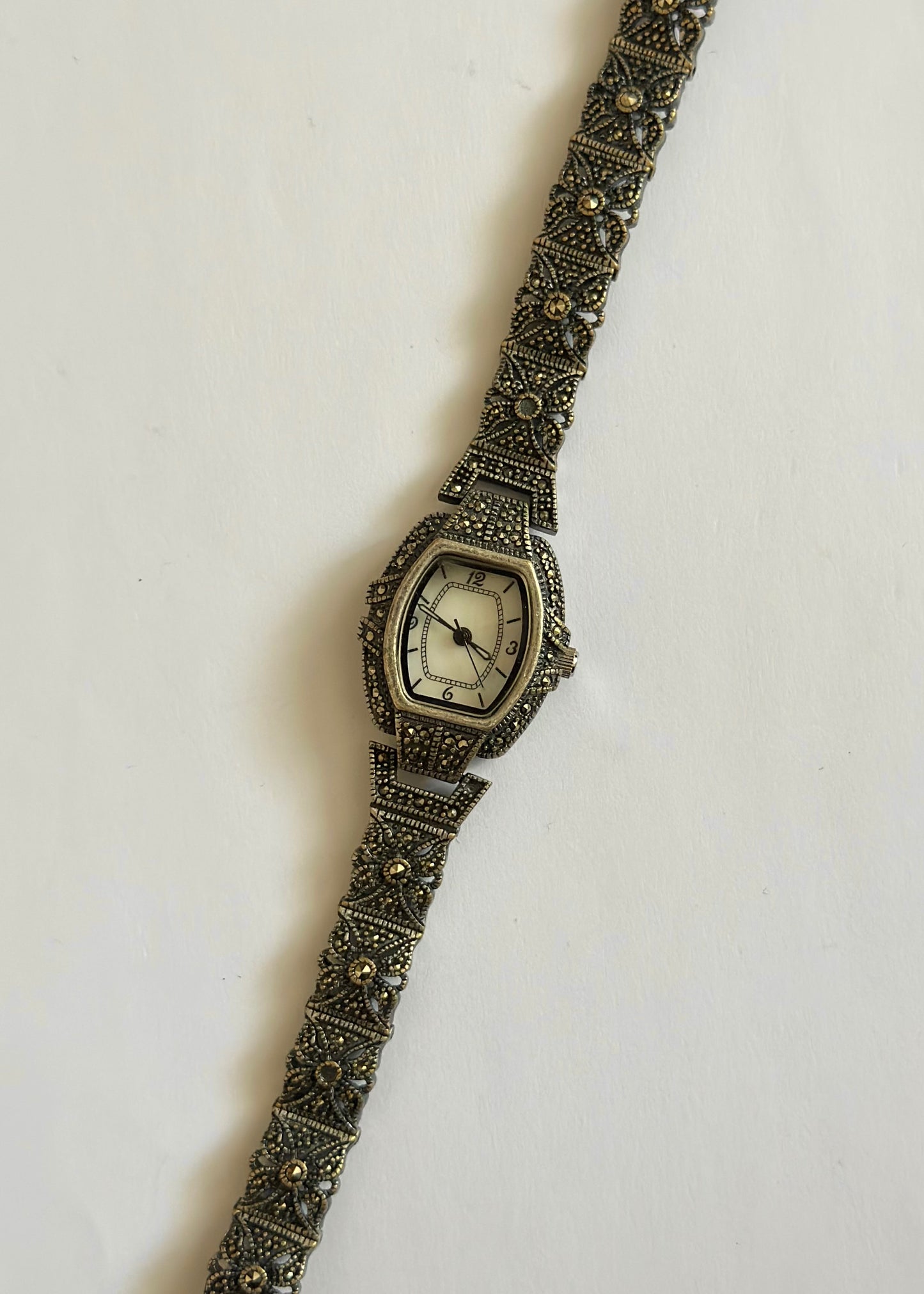Marcasite Silver Watch