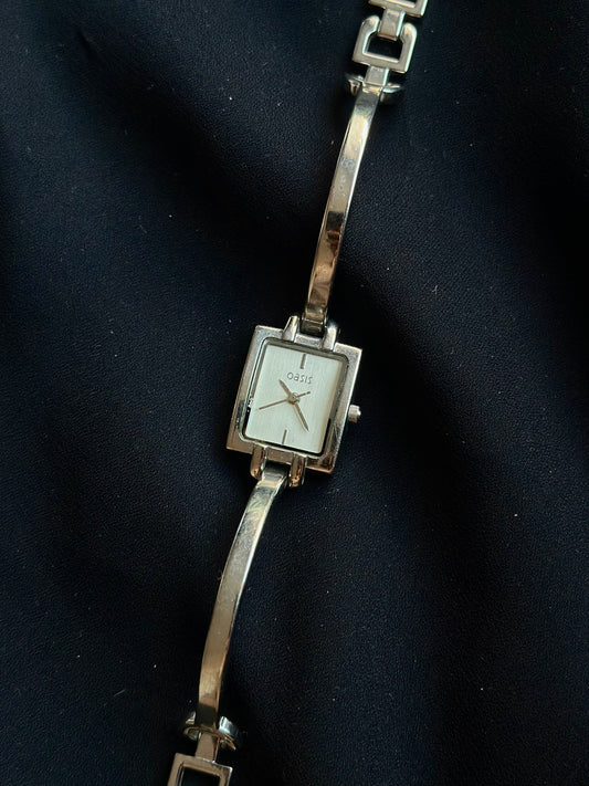 Square Silver Watch