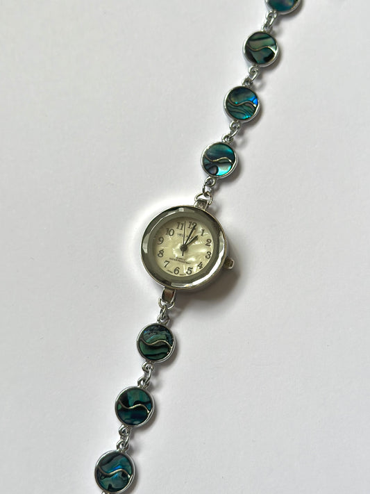 Abalone repurposed watch