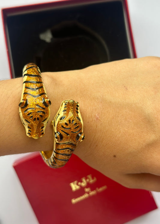 1990s Enamel Tiger Watch