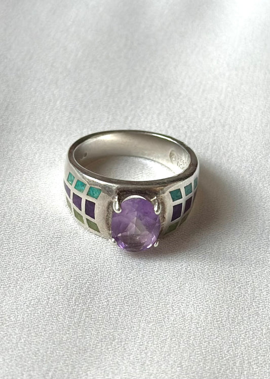 925 Silver Amethyst Ring