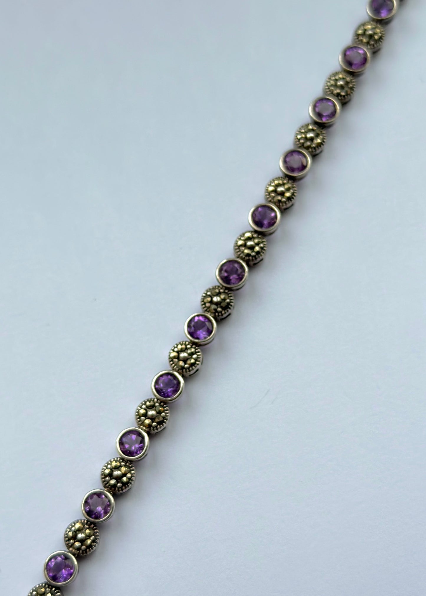 Sterling Silver Amethyst Bracelet