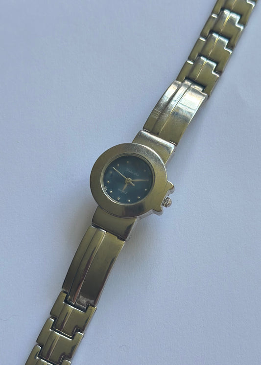 Silver Blue Dial Watch