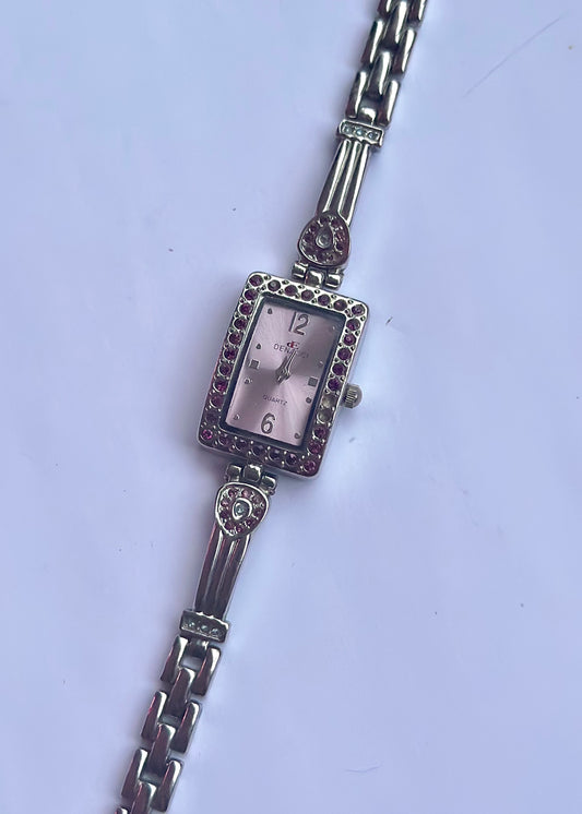 Silver Pink Watch