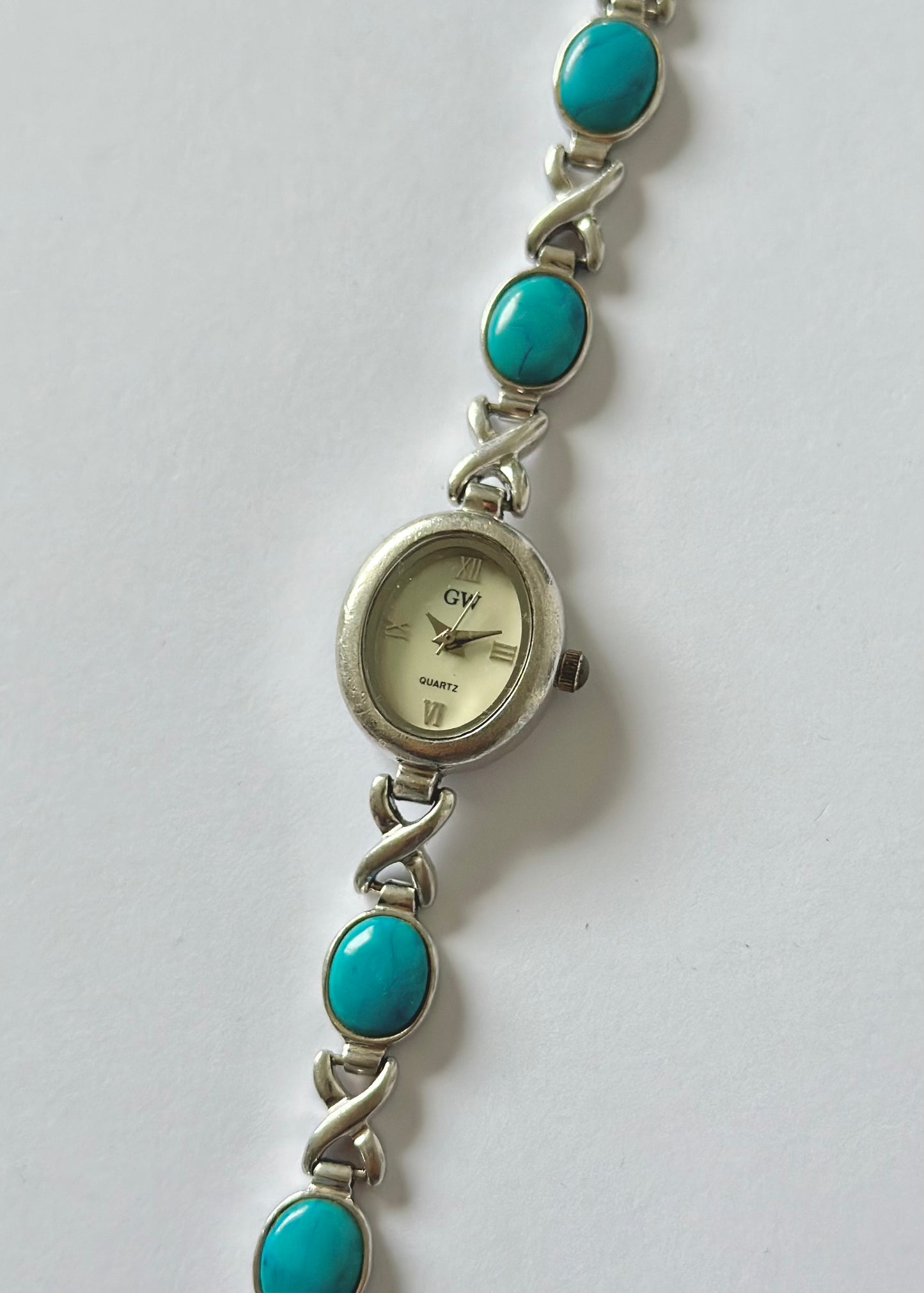 Sterling Silver Topaz Watch