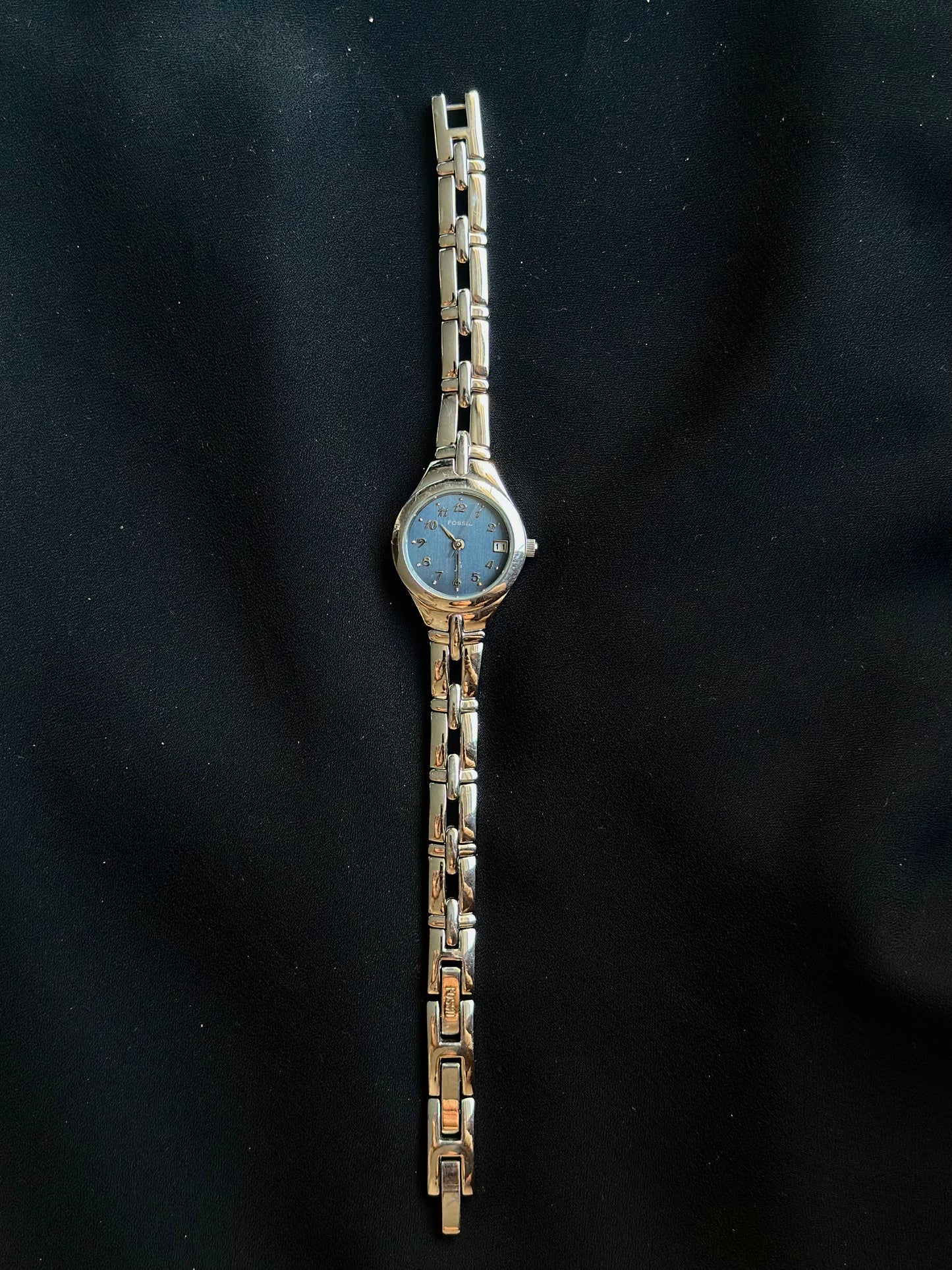 Silver Blue Face Watch