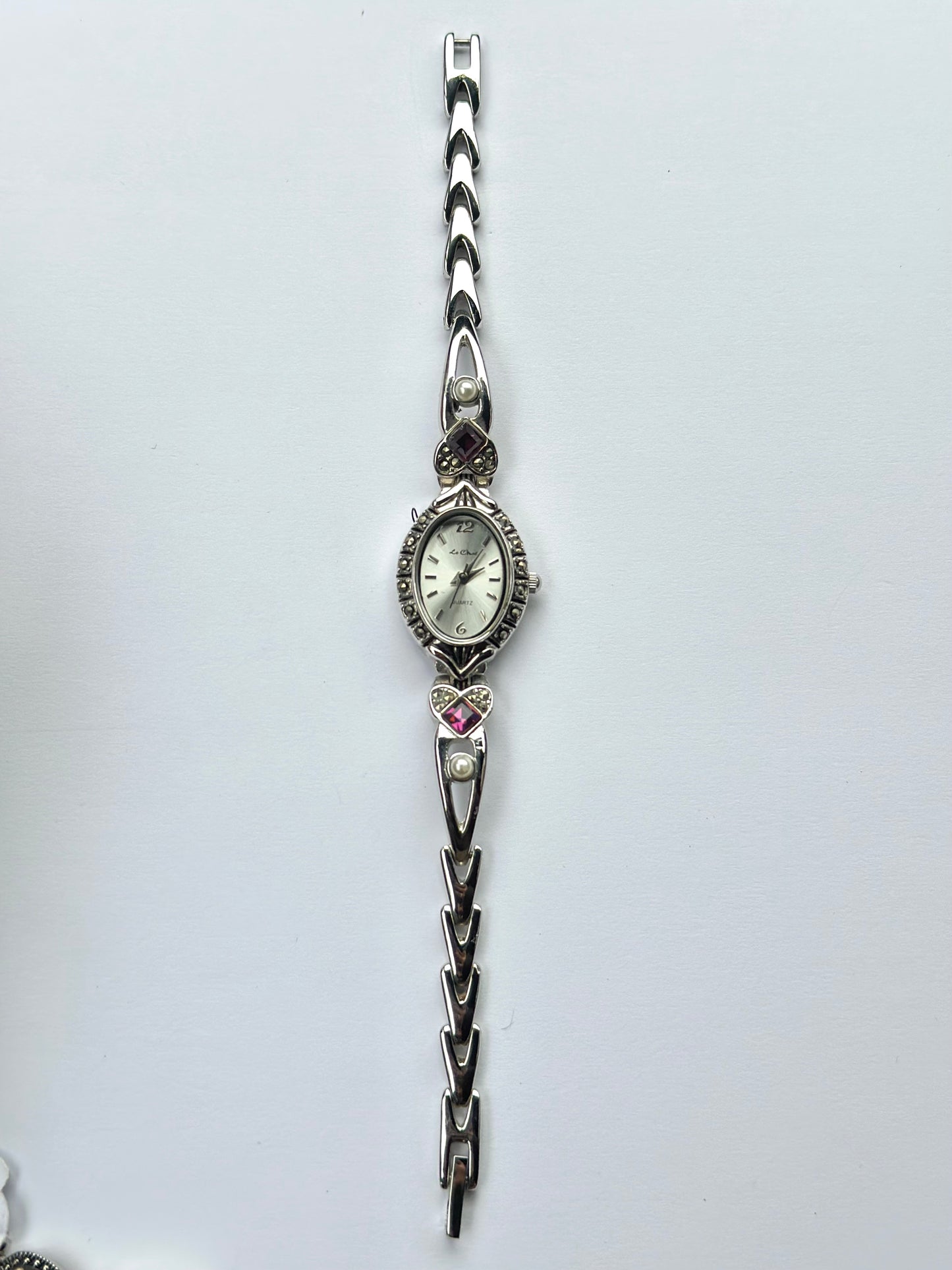 Dainty Stone Silver Watch
