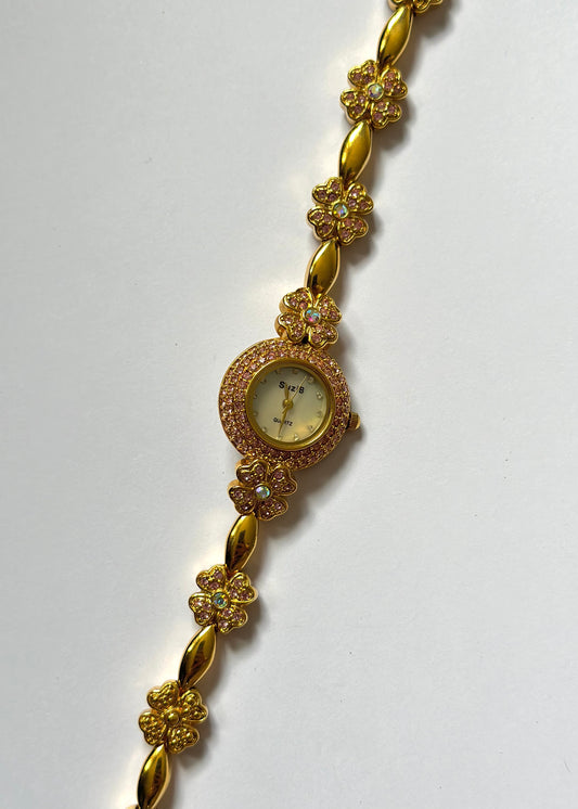 Gold Flower Watch