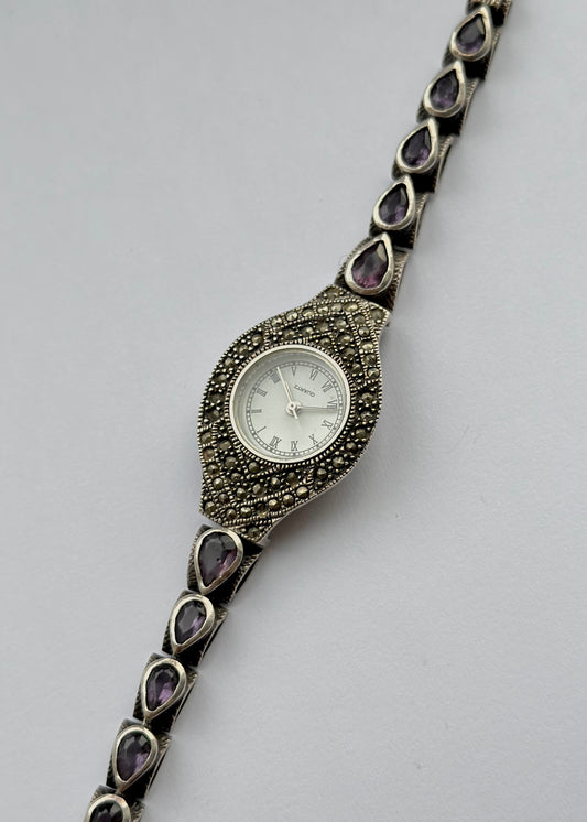 Sterling Silver Amethyst  Watch