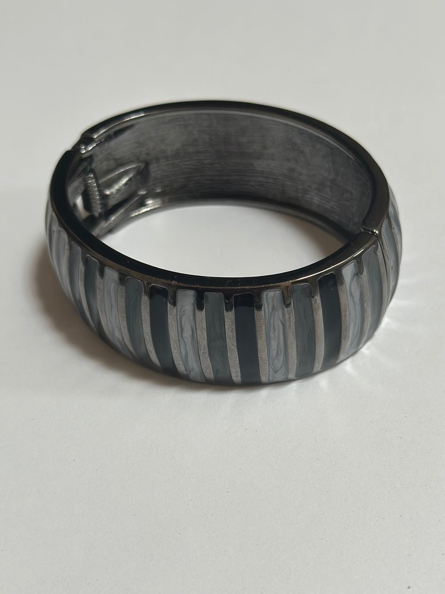 Enamel Black Cuff Bracelet