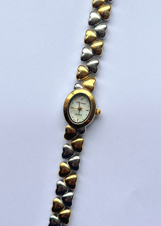 Two Tone Heart Watch