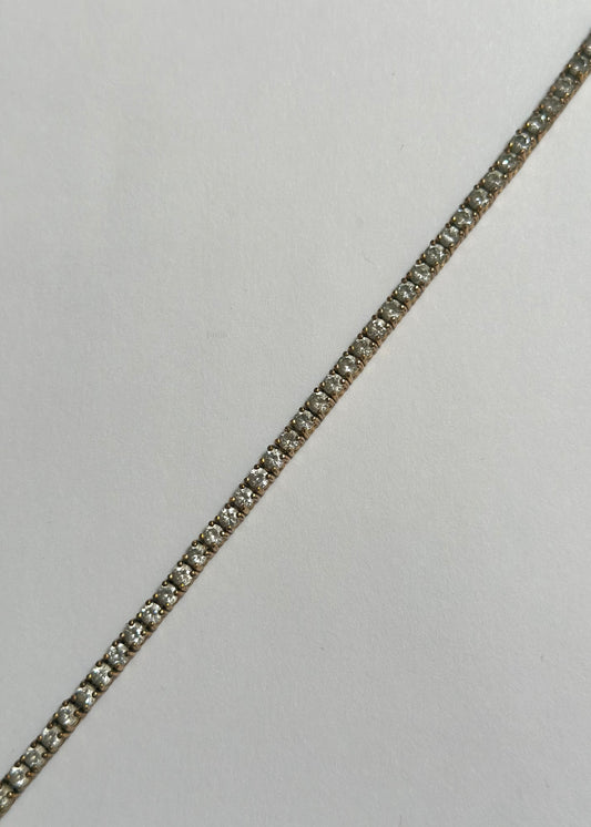 925 Silver (gold colour) Tennis Bracelet