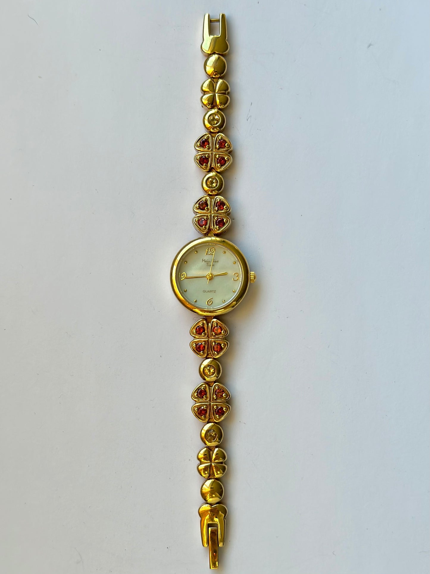 Gold Red Stone Watch (small wrists)