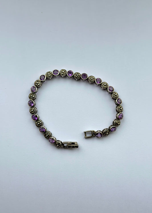 Sterling Silver Amethyst Bracelet