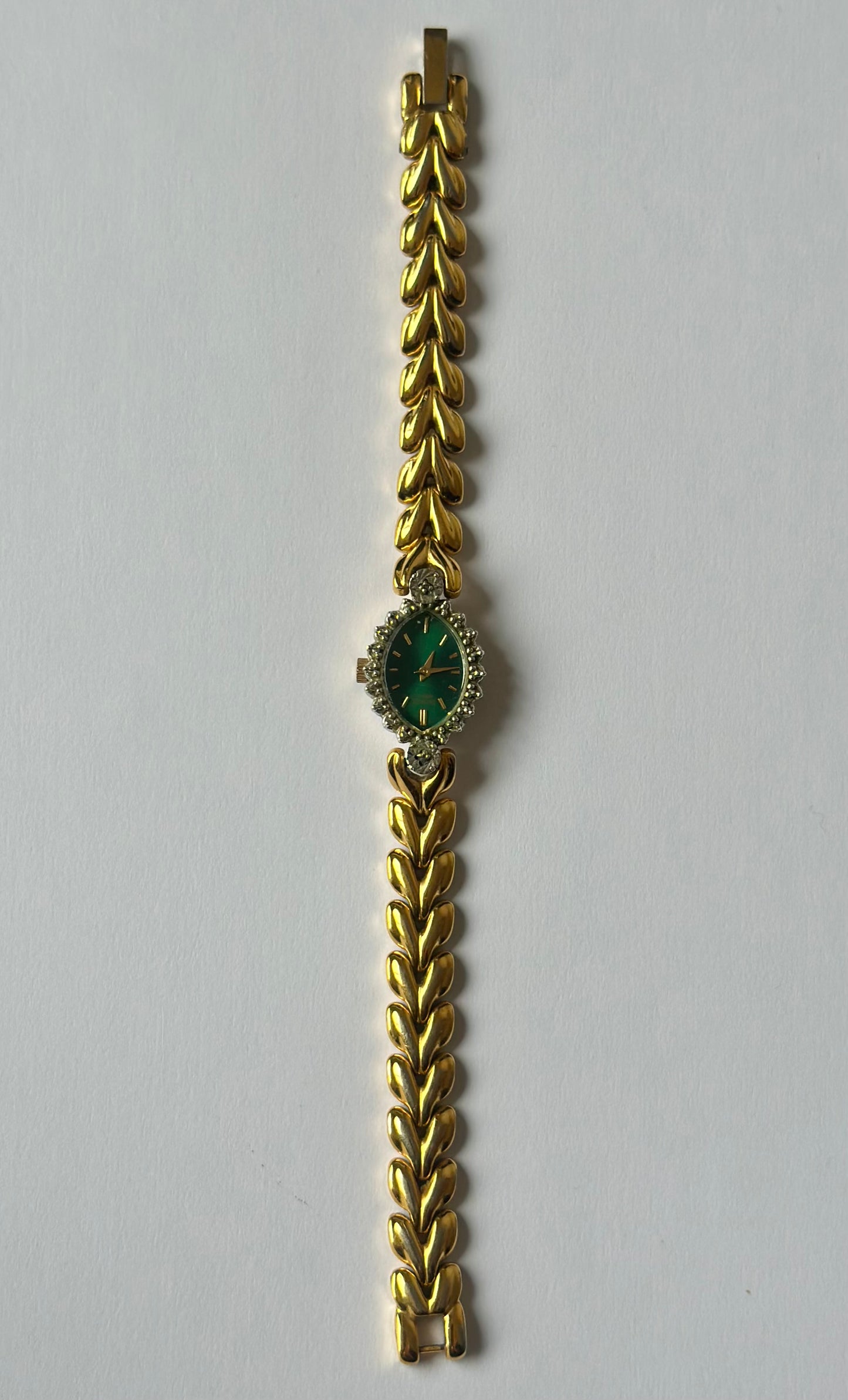 Rare Gold Green Diamond Watch