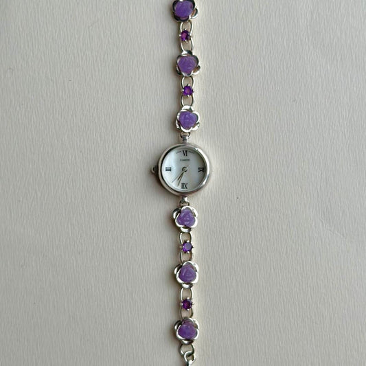 Sterling Silver Purple Amethyst Watch